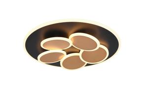 Потолочный светодиодный светильник TRIO, с регулировкой яркости, металлический корпус, степень защиты IP20 Trio Leuchten, черный/золотистый