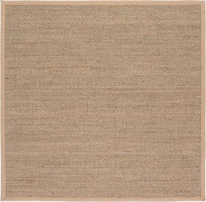 Ковер SAFAVIEH, 183 x 183 см, Natural Fiber Collection, Natural & Beige, Seagrass, идеально для гостиной, спальни, домашнего офиса, столовой (NF111A-6SQ)
