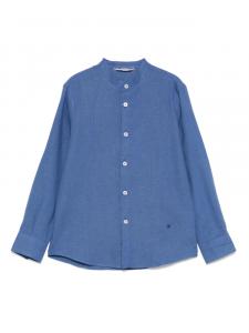 Manuel Ritz рубашка с вышитым логотипом, синий