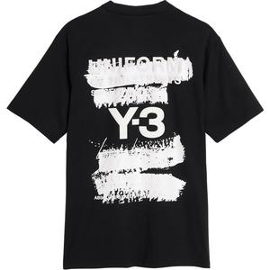 Футболка Y 3 с принтом Y-3, черный