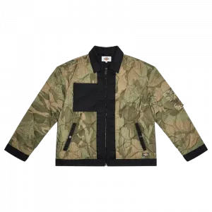 Стеганая куртка унисекс армейский зеленый камуфляж Dickies, зеленый