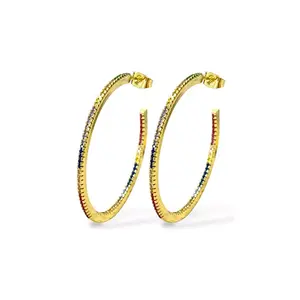 Радужные серьги-кольца Hollywood Sensation, gold