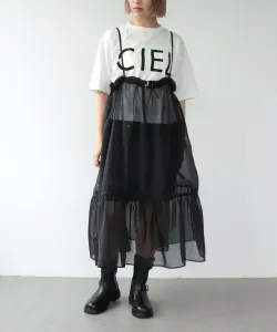 Платье-комбинация из прозрачной ткани, подходящее для трех и четырех движений Three Four Time, цвет Black