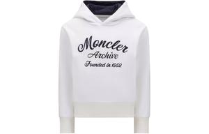 Moncler Свитшот детская одежда худи с вышитым логотипом white kids