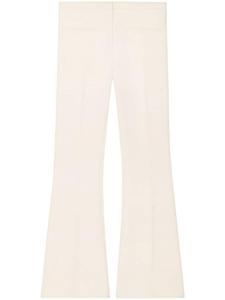 Courrèges расклешенные креповые брюки, нейтральный цвет