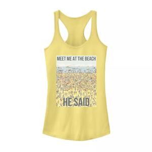 Майка с графическим изображением «Встретимся на пляже» для юниоров «Где Уолдо» Licensed Character