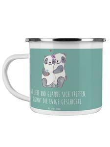 Эмалированная кружка, венчание в церкви, любовь, вера... в морском бризе Mr. & Mrs. Panda