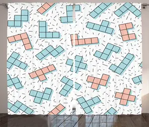 Штора ABAKUHAUS в деревенском стиле 90-х годов, ретро-винтажное резюме, присборенная тесьма для спальни с петлями и крючками, 280 x 225 см, цвет черный, синий Abakuhaus