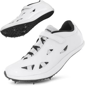 Кроссовки для легкой атлетики Ifrich для мужчин и женщин, шипованные беговые кроссовки, прыжковые кроссовки для мужчин, тренировочные кроссовки с шипами, детские шипованные кроссовки для спринта и гонок, белый