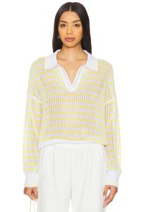 Kimberly свитер с полосатой отделкой 525, bleach white multi