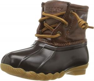 Детские унисекс ботинки Sperry Saltwater Boot до щиколотки, коричневый