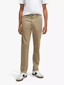 Брюки чинос HUGO BOSS BOSS Cotton Tapered, цвет pastel/brown