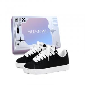 HUANAI Низкие скейтерские кроссовки унисекс молочно-белые бело-черные, цвет White Black