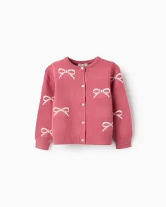 Детская вязаная жаккардовая куртка Zippy, розовый