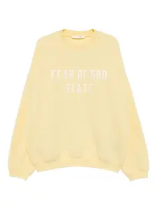 Свитер с логотипом Fear Of God Essentials, желтый