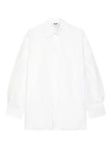 Рубашка с рукавами-буфами Msgm, белый