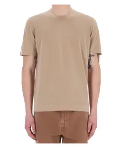 Легкая футболка из матового хлопка Drumohr, бежевый