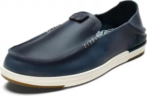 Мужские кожаные слипоны OLUKAI Kakaha, премиальная кожа, универсальные для формального и повседневного использования, комфорт и удобная посадка на каждый день