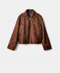 Женская кожаная куртка MANGO, Medium Brown