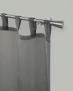 Карниз для штор GARESA "ROSA", 1 направляющая, желаемая длина, комплект для штор, выдвижной, концевая кнопка, без колец 190 см, Ø16мм, цвет edelstahlfarben