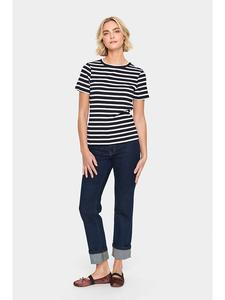 SAINT TROPEZ Футболка бело-черного цвета