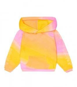 Омбре худи из хлопкового джерси ERL Kids, Yellow Gradient 1