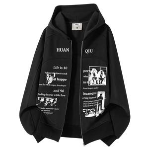 Толстовка Unisex Hooded Moderate Cardigan HUANQIU, черный