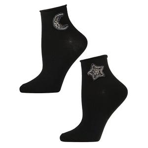 Женские носки-следки с бусинами в виде луны и звезд Memoi