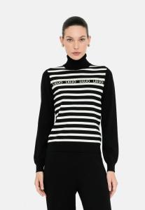 Джемпер LIU JO STRIPED POLO-NECK, Black