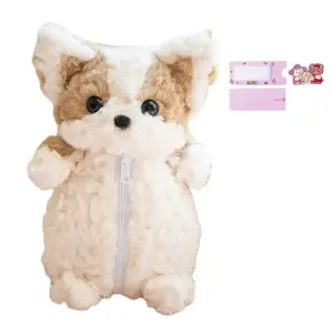 Плюшевая кукла милого щенка корги высота 30см AOLETU, коричневый