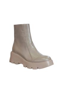 Женские ботильоны Xenus на платформе в серо-бежевом цвете Naked Feet, серо-бежевый