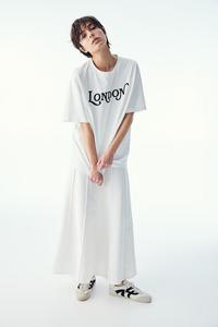 Футболка с жемчужным декором H&M, мультиколор