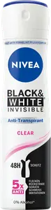 Антитранспирант Деоспрей Black  Белый невидимый прозрачный 150 мл NIVEA