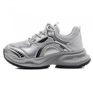 Устойчивые к истиранию дышащие низкие массивные кроссовки женские серебристые HUANQIU, Silver