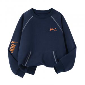 Детский свитшот с круглым вырезом Moderate WARRIOR, темно-синий/оранжевый красный label silicone k+h оранжевый label right sleeve k