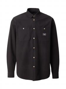 GUESS JEANS Рубашка на пуговицах Regular fit в черном цвете