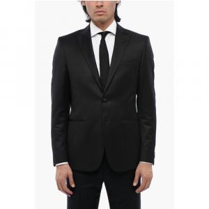 CC COLLECTION Пиджак из натуральной шерсти с острыми лацканами Corneliani, черный