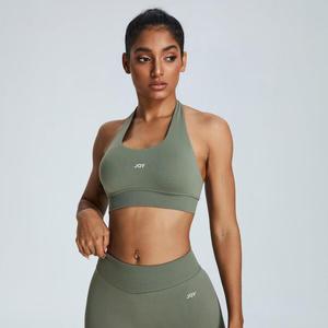 JOY STUDIO Спортивный бюстгальтер Low Sculpt Scrunch - серо-зелёный