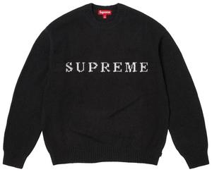 Свитер Supreme Contrast Logo, черный