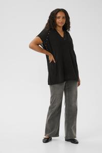 KAFFE CURVE Кейп 'Rosa' в черном цвете