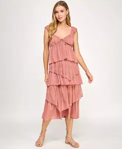 Платье миди с кружевом в форме сердца для юниоров SENI & CADE