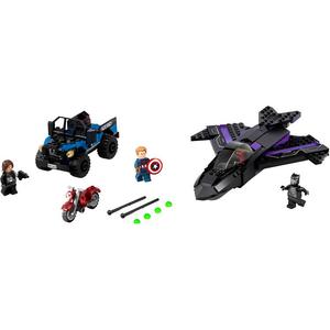 LEGO Набор строительных блоков Marvel "Черная пантера: погоня" из коллекции супергероев, 287 деталей