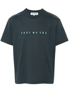 Футболка с вышитым логотипом Sunnei, синий