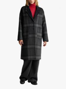 Двустороннее однобортное пальто из шерстяной смеси Benetton, Multi