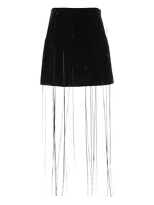 Мини-юбка А-силуэта с завышенной талией JIL SANDER, черный