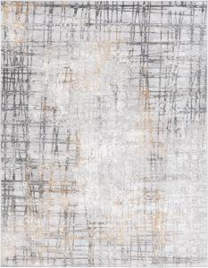 Ковер SAFAVIEH, 275 x 366 см, Meadow 500 Collection, Light Grey & Gold, современный дизайн, устойчивый к пятнам, идеален для помещений с высокой проходимостью в гостиной, спальне и столовой (MDW550F-9)