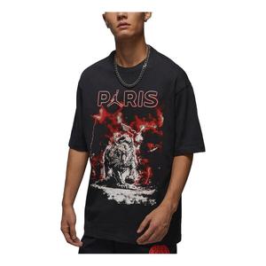 Футболка paris saint-germain graphic t-shirt asia sizing 'off noir' Air Jordan, мультиколор