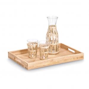 Сервировочная тарелка Zeller Stripes из древесины фикуса коимбы, сертифицированная FSC Zeller Present, Natur