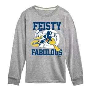 Футболка с длинным рукавом с принтом Микки Мауса и его друзей Дональда Дака для мальчиков 8-20 лет Disney, серый