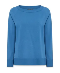 Свитер с вырезом-лодочкой Elena Mirã², синий